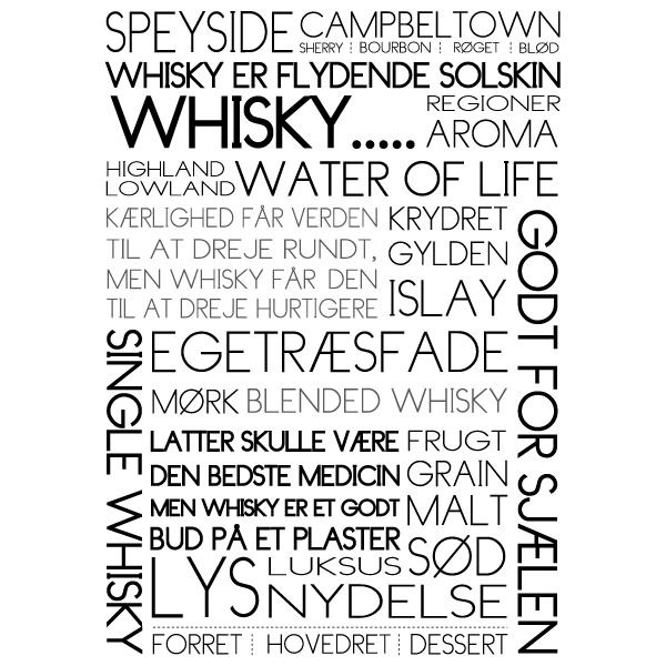 whisky - plakater med whisky citater fra Wolfdesign