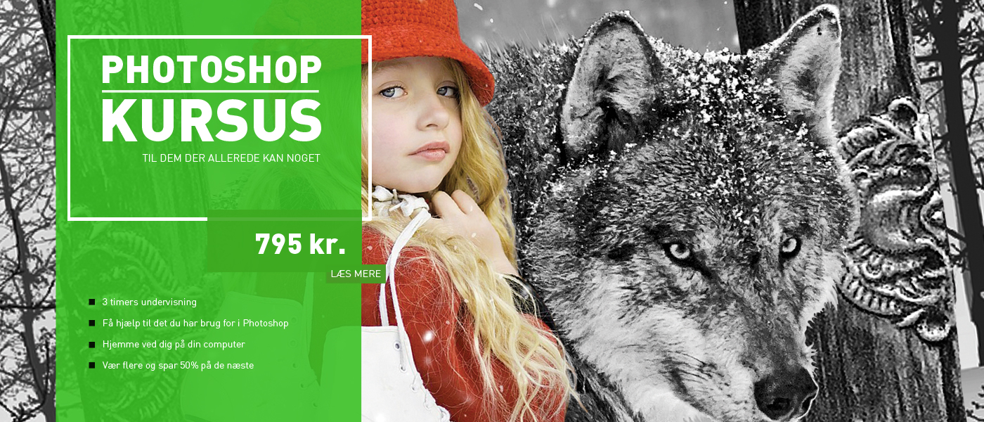 Photoshop kursus til din behov fra Wolfdesign - Undervisning