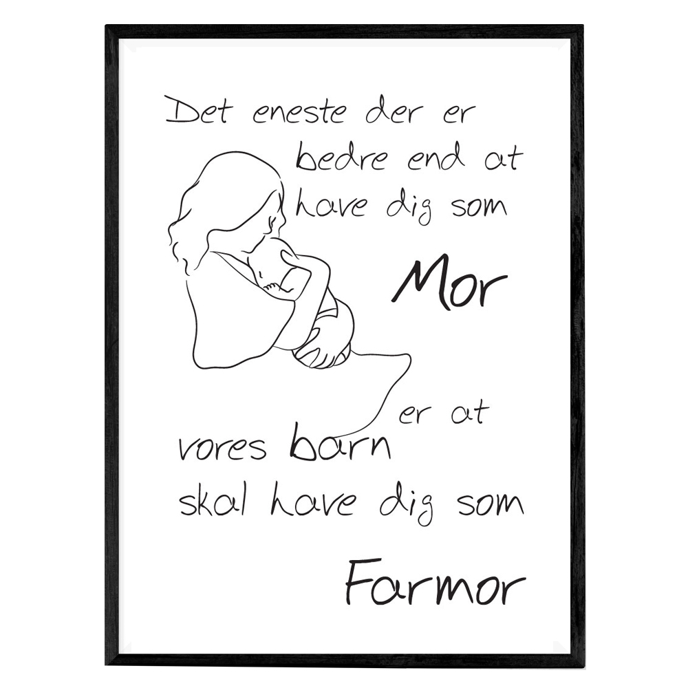 Mor med barn - Mor du skal være farmor - graviditetsplakater