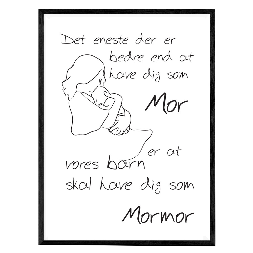 Mor med barn - Mor du skal være mormor - graviditetsplakat